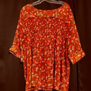 Plus size baby doll blouse by Avenue, 22w-24w